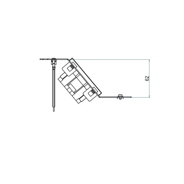 Produktbild UBD 160 169  -  Steckdoseneinsatz für 4 FLF inkl. 1x 3xT13, weiss
